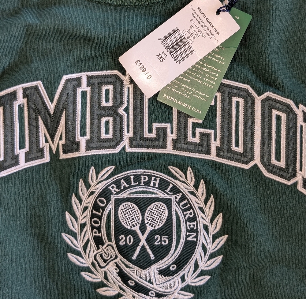 Wimbledon Crest Fleece Crewneck PRL - Picture 4 of 16